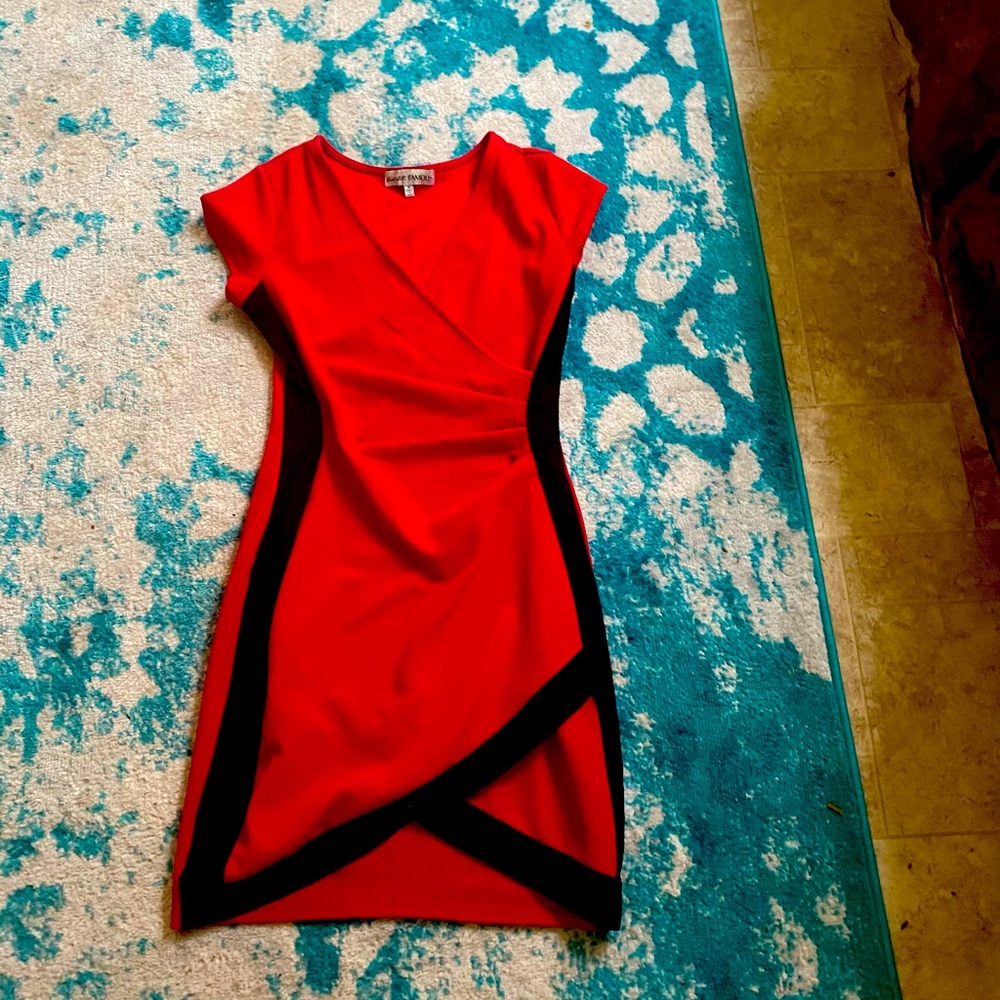 Red maxi dress size M